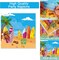 100 Pcs Summer Beach Surfing Theme Party Supplies Tableware Set (Multicolor)